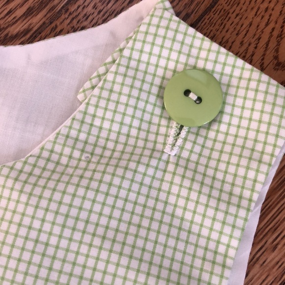 Boys 2t BEAUTIFUL green Easter bunny romper gingham check - Picture 3 of 7